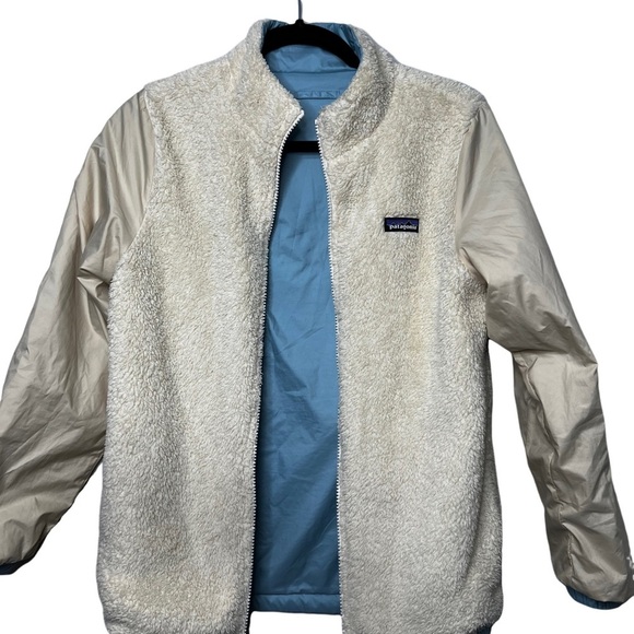 Girls Patagonia Reversible Coat Size XL/14 - Picture 2 of 9